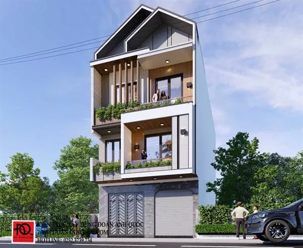 Xây nhà trọn gói Phan Thiết | Công ty Kiến trúc - Xây dựng Đoàn Anh Quốc . Thiết kế nhà phố 3 tầng hiện đại đẹp - Xây nhà Phan Thiết
